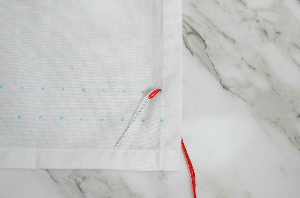 DIY Hand Stitched Napkins-8