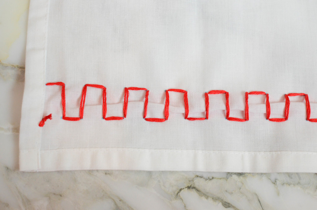 DIY Hand Stitched Napkins-9