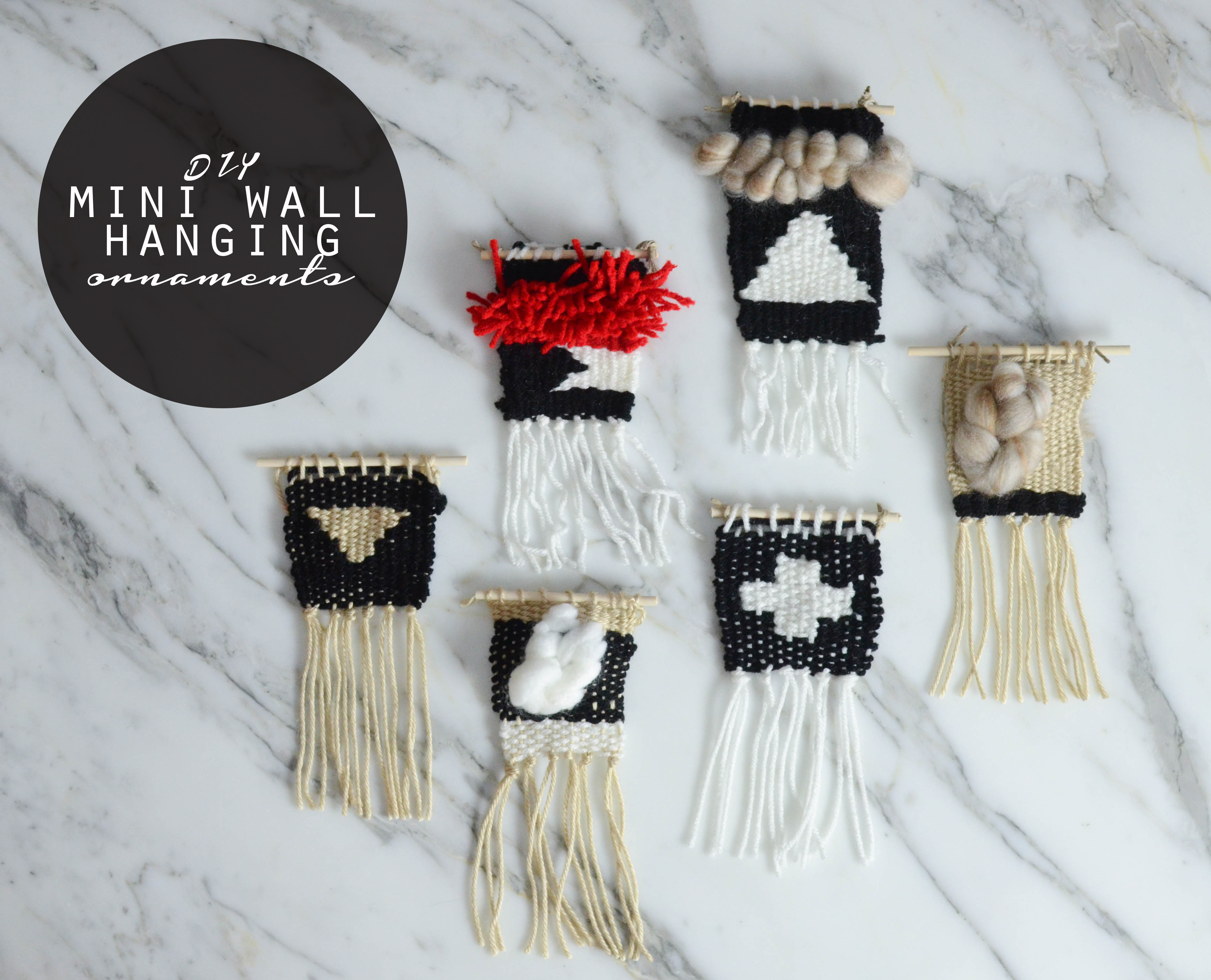 Black and white wall hanging weaving online